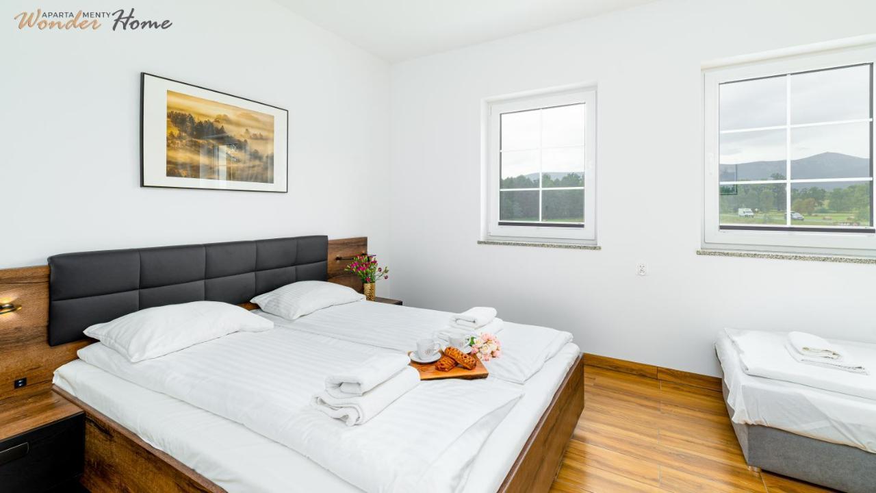 מיז'לקוויצה Wonder Home - Apartamenty Halo Karkonosze Z Ogrodem, Sezonowym Basenem, Placem Zabaw I Widokiem Na Sniezke - Zlokalizowane Blisko Karpacza מראה חיצוני תמונה